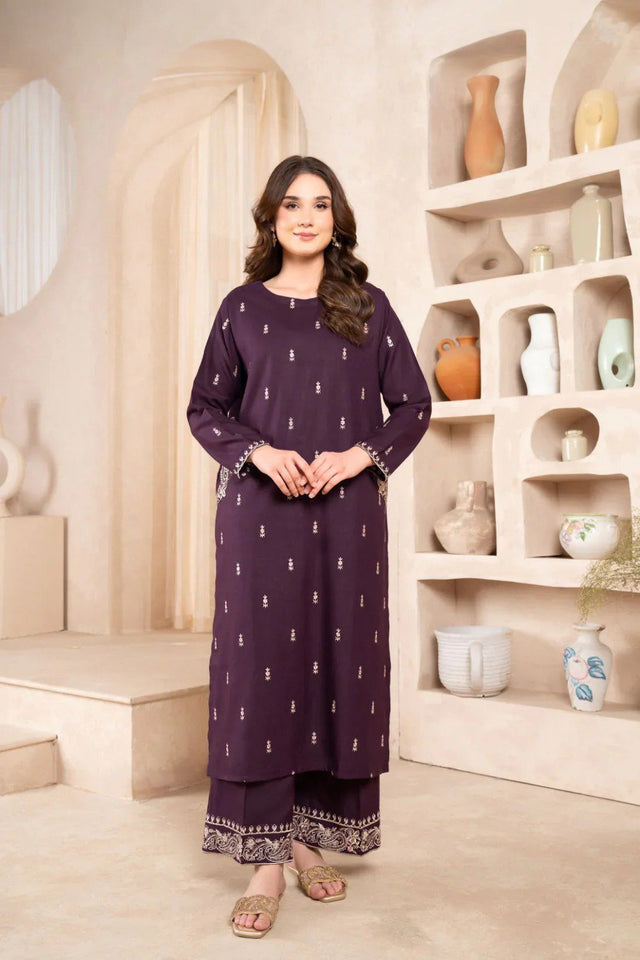 Purple Iris Embroidery 2pc