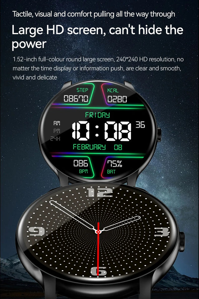 LAXASFIT 2025 New Smart Watch Women Men Ladies Gift Sports Fitness Watch Heart Rate Monitor Smart Watch For Android IOS