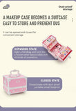 Kids Makeup Kit Little Girls 49 Pcs Washable Makeup Kit Real Girl Princess Make Up Kit with Cosmetic Case Play Set Birthday Gift