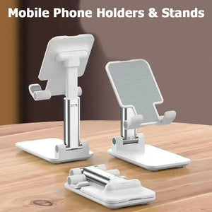 Foldable Mobile Phone Stand Adjustable Angle And Height With Silicone Pad Suitable For Desktop Tablet ipad Portable Phone Holder