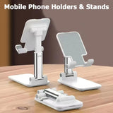 Foldable Mobile Phone Stand Adjustable Angle And Height With Silicone Pad Suitable For Desktop Tablet ipad Portable Phone Holder