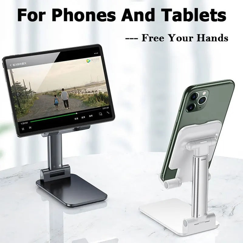 Foldable Mobile Phone Stand Adjustable Angle And Height With Silicone Pad Suitable For Desktop Tablet ipad Portable Phone Holder