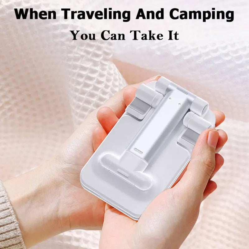 Foldable Mobile Phone Stand Adjustable Angle And Height With Silicone Pad Suitable For Desktop Tablet ipad Portable Phone Holder