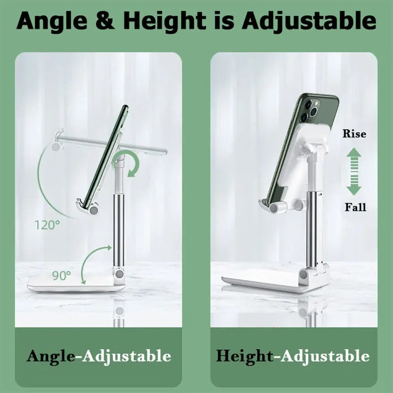 Foldable Mobile Phone Stand Adjustable Angle And Height With Silicone Pad Suitable For Desktop Tablet ipad Portable Phone Holder