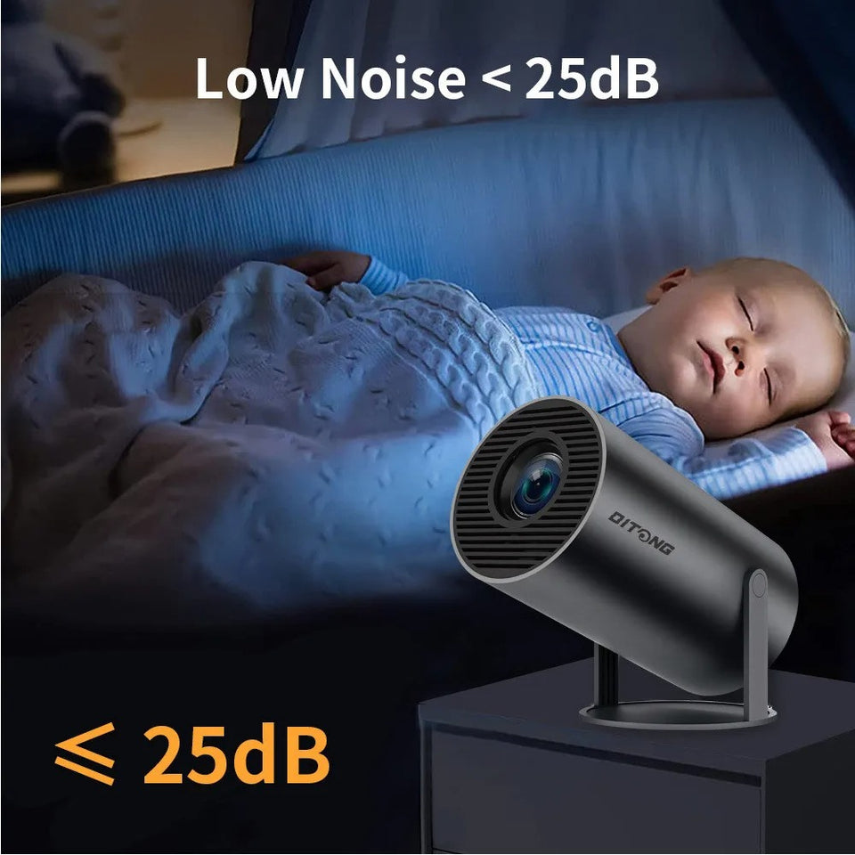 DITONG HY300 Plus HD Projector portatil 4K 1280x720P Android LED Video Home Theater Cinema Phone mini Proyector Movie HY300 pro