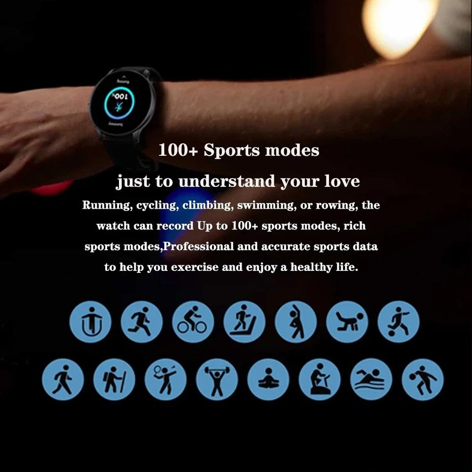 LAXASFIT 2025 New Smart Watch Women Men Ladies Gift Sports Fitness Watch Heart Rate Monitor Smart Watch For Android IOS
