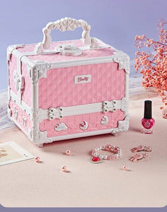 Kids Makeup Kit Little Girls 49 Pcs Washable Makeup Kit Real Girl Princess Make Up Kit with Cosmetic Case Play Set Birthday Gift